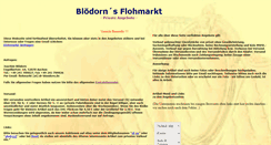 Desktop Screenshot of flohmarkt.bloedorn.eu